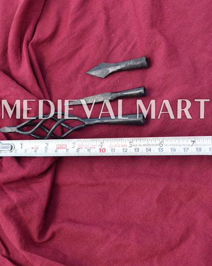 MEDIEVALMART Hand-Forged Iron Medieval and Viking Arrowheads