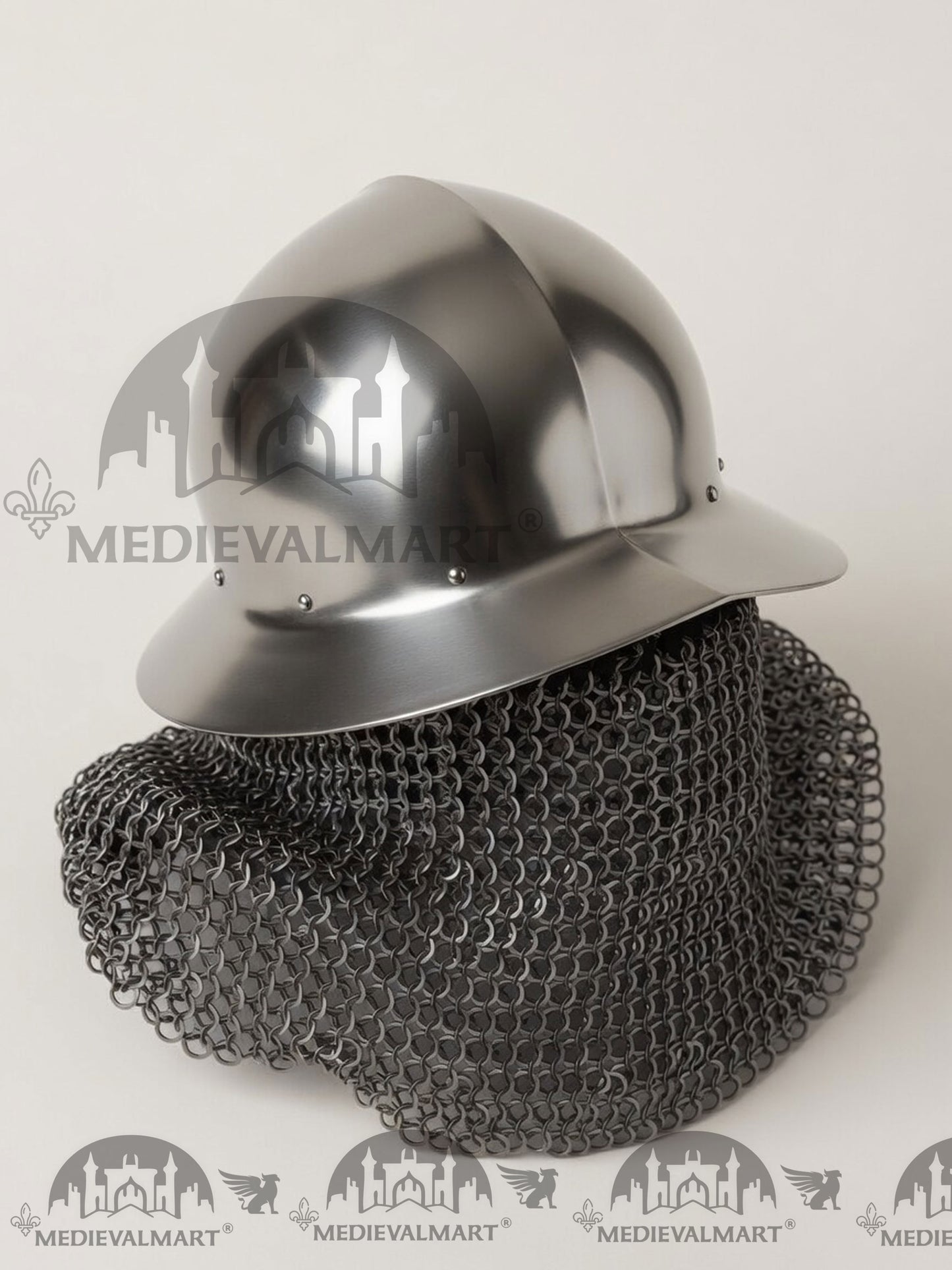 MEDIEVALMART Casque Celleta médiéval pour homme avec cotte de mailles
