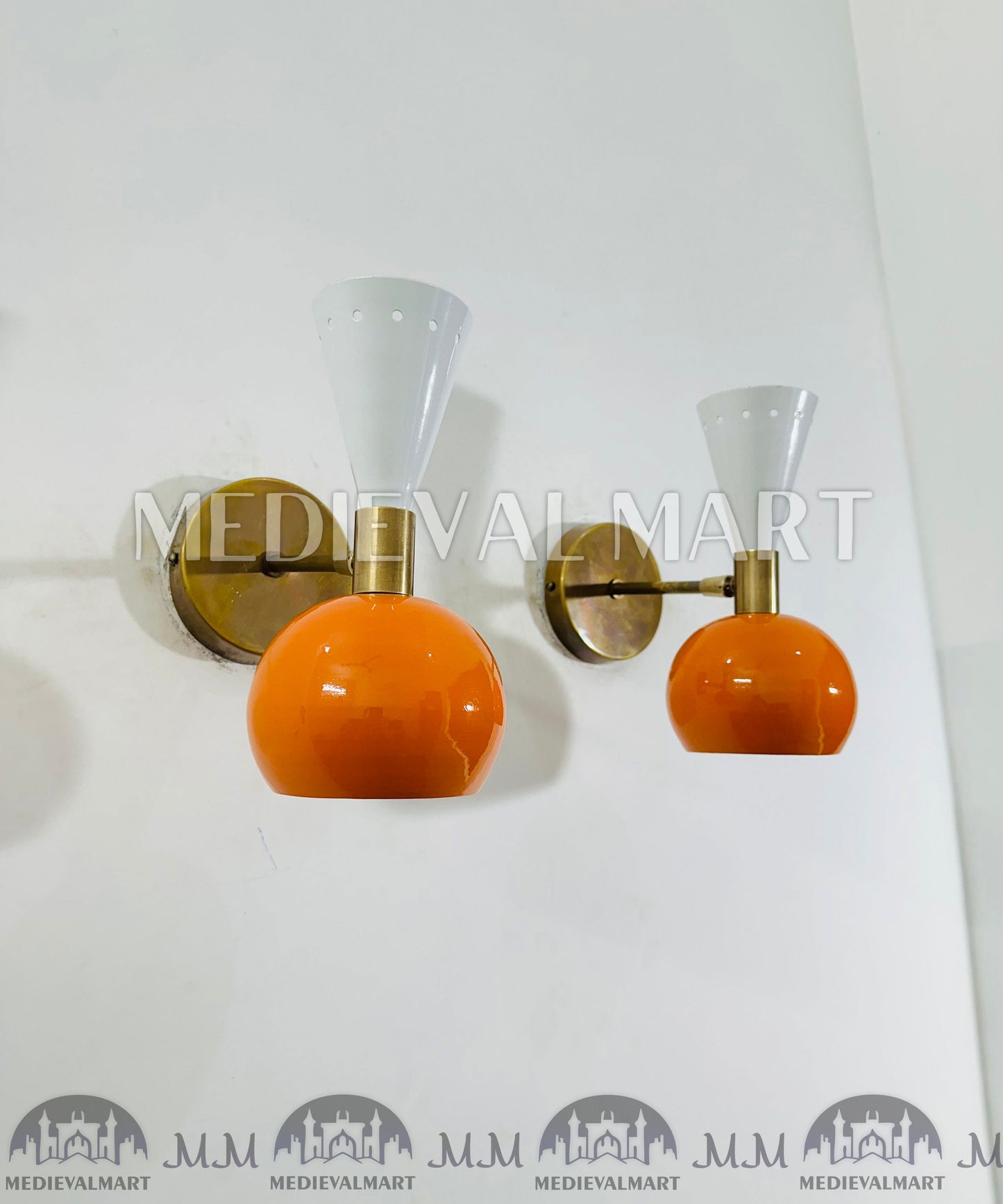 MEDIEVALMART Handmade Mid Century Italian Wall Sconce Diabolo Modern Wall Light