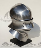 MEDIEVALMART 15 Century German Knight Closed Medieval Sallet Helmet With Neck Armor