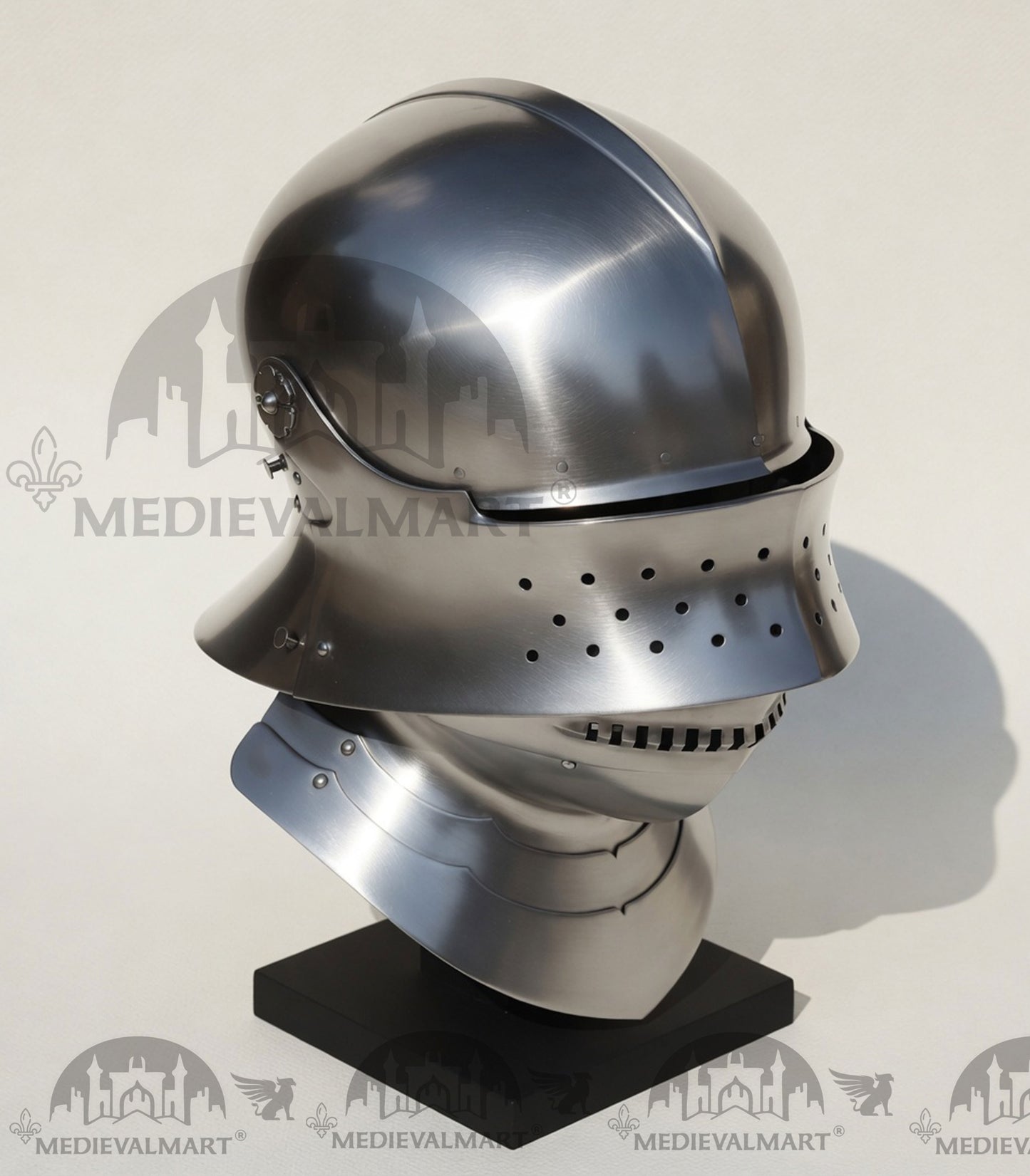 MEDIEVALMART Great Bascinet Helmet Medieval Knight Armor Helmet for Reenactment LARP Cosplay