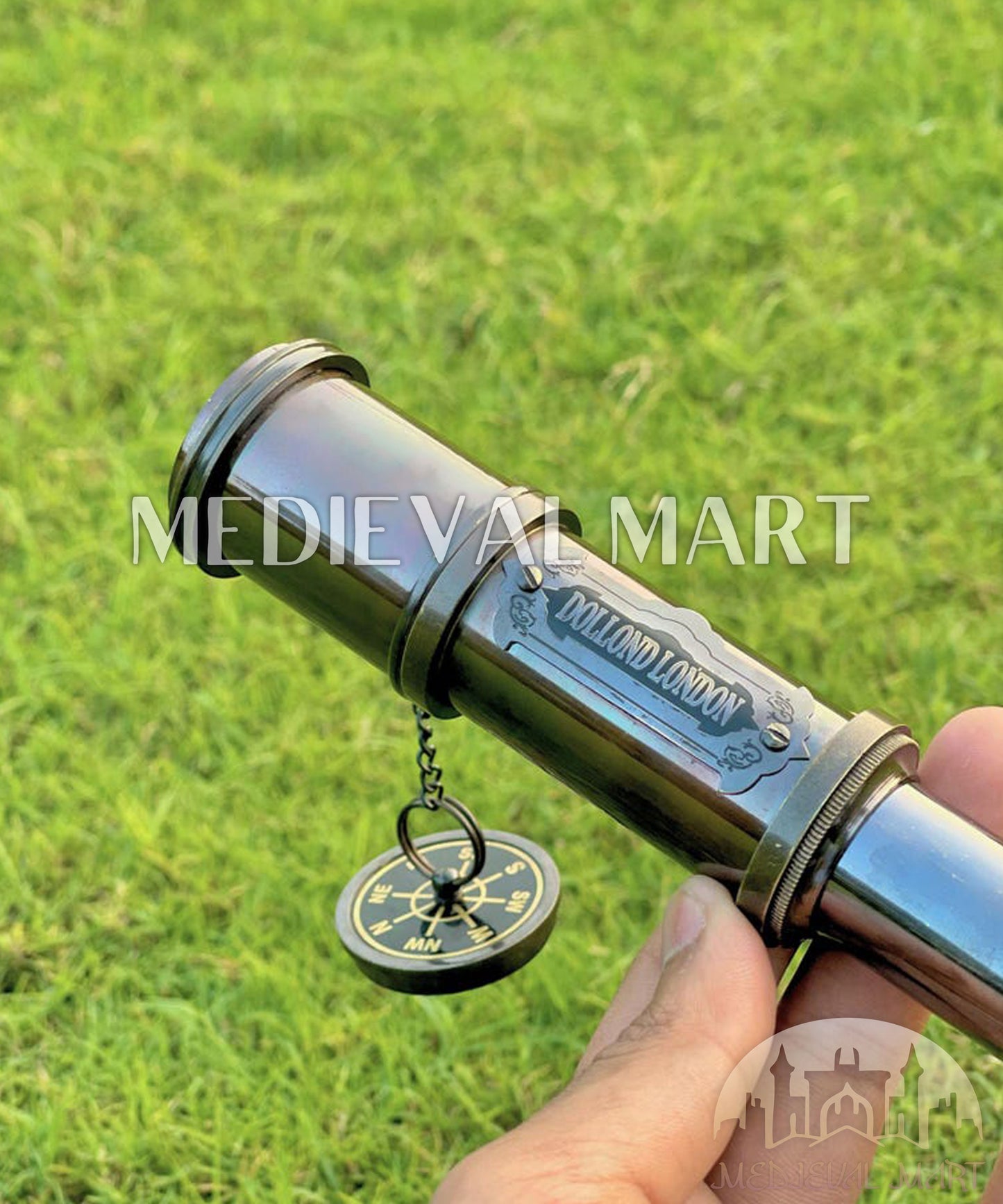 MEDIEVALMART Personalized Brass Spyglass Telescope Sailors & Maritime Collectors Nautical Decor