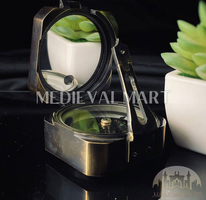 MEDIEVALMART Antique Working Brass Brunton Compass Unique Marine Antique Finish | Gift For Mom, Dad