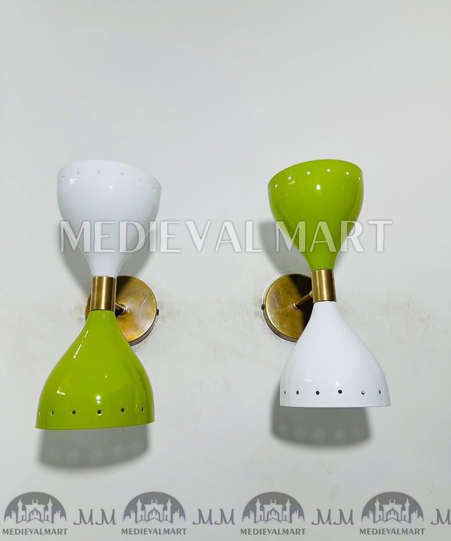 MEDIEVALMART Italian Lamp Modern Wall Sconce Bedside Lamp Mid century Fixture Handcrafted