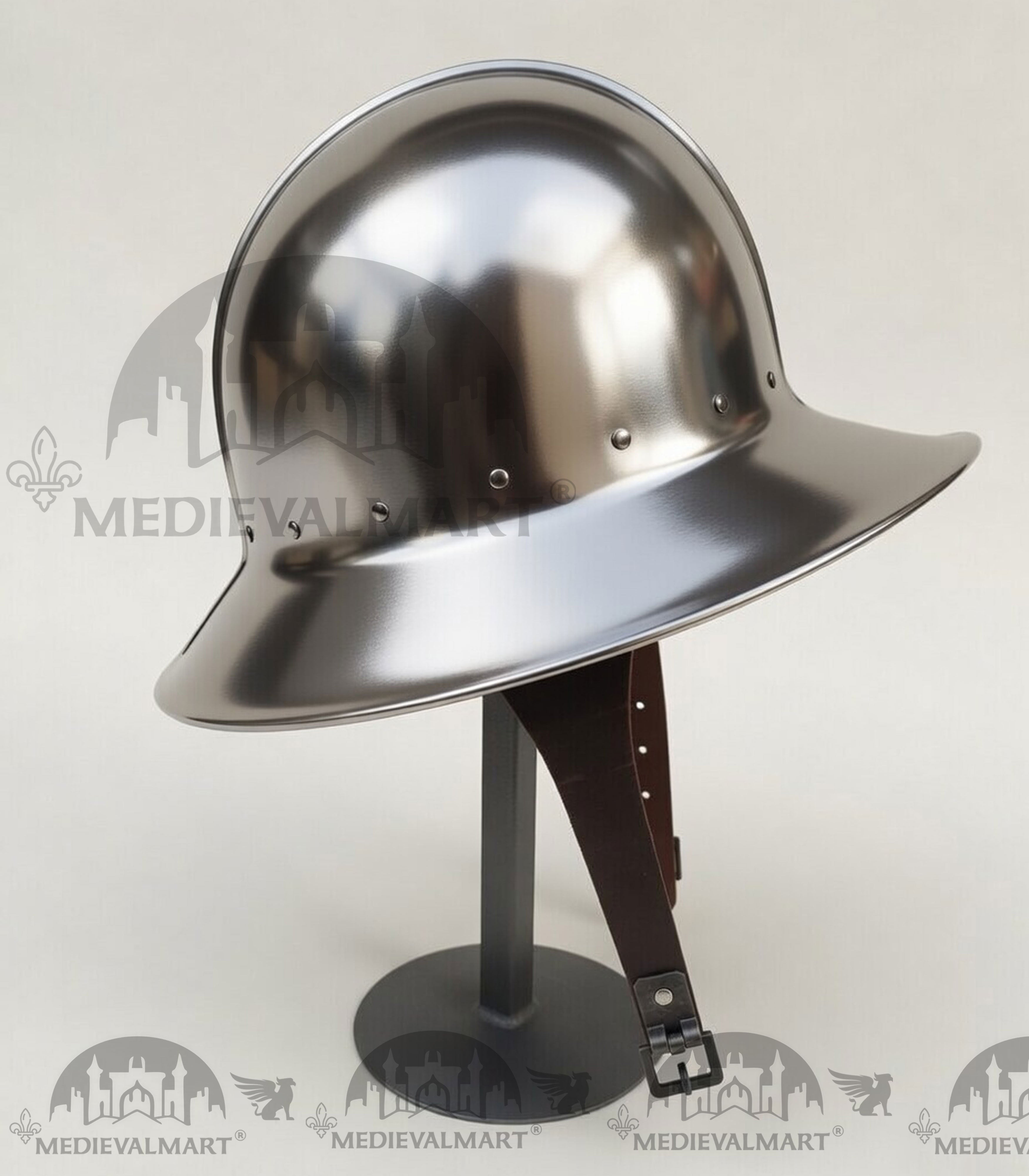 MEDIEVALMART Medieval Steel Battel Ready Kattle Helmet / Best for Reenactment