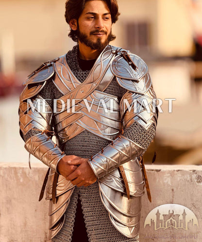 MEDIEVALMART Medieval Second Age Elves Full Suit Of Armor  Cuirass/Bracers/Leg Greaves/Shoulders