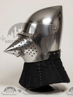 MEDIEVALMART Medieval Pig-Face Bascinet Helmet / Medieval Milan hound skull Bascinet helmet / Reenactment Helmet