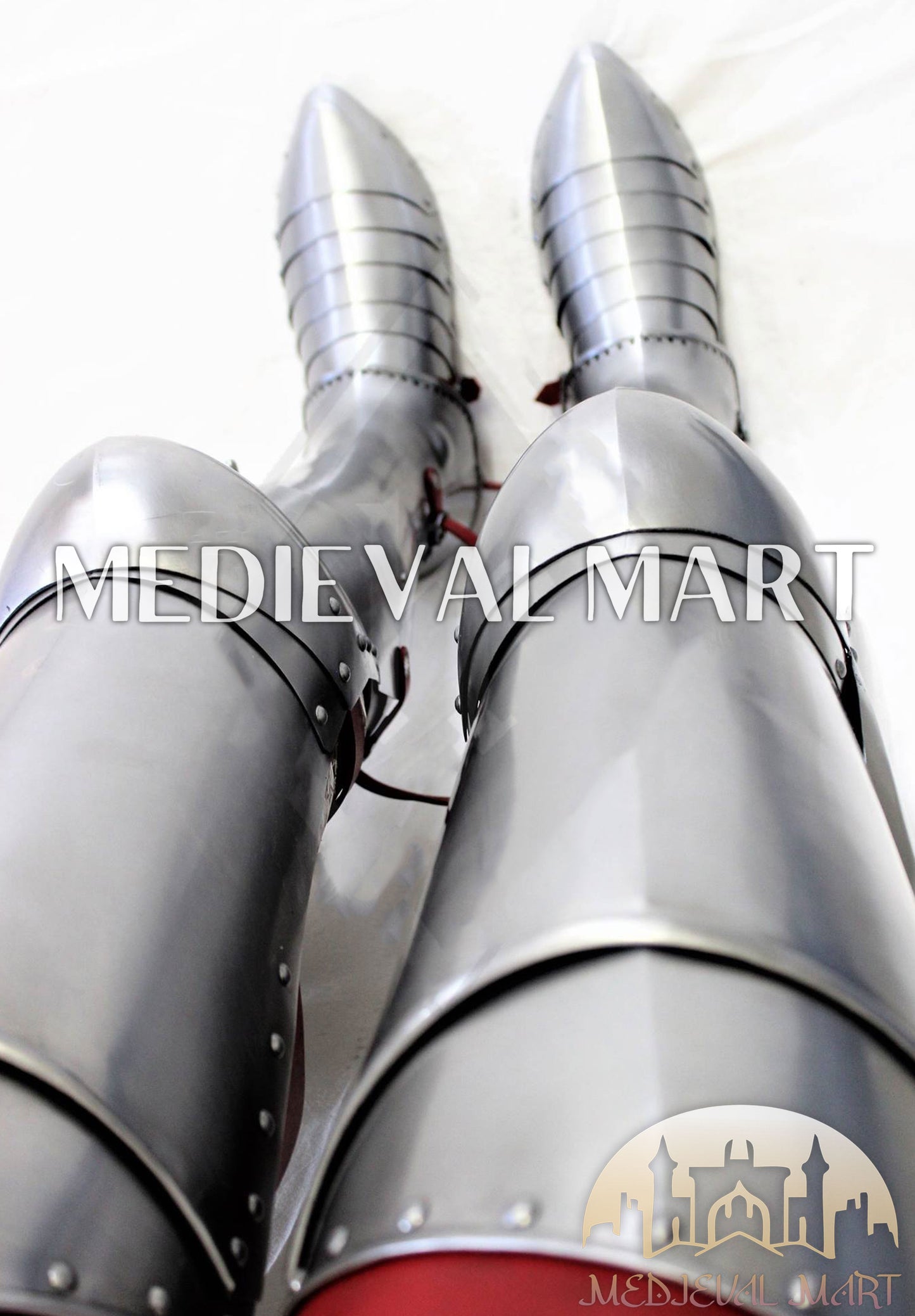 MEDIEVALMART Medieval Knight Full Legs Armor "Buff Polish"