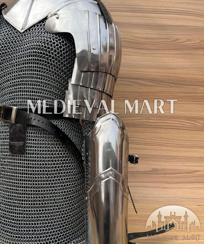 MEDIEVALMART (Solmara Knightward) Women’s Armor  W/H (Blazing Fury) Chainmail + Arms Armor