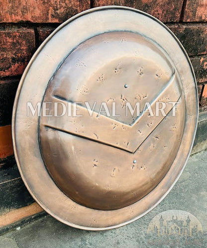 MEDIEVALMART Medieval "300 Moive" King Leonidas Crusader Shield Bronze Finish Halloween Gift for Dad - 300 Props