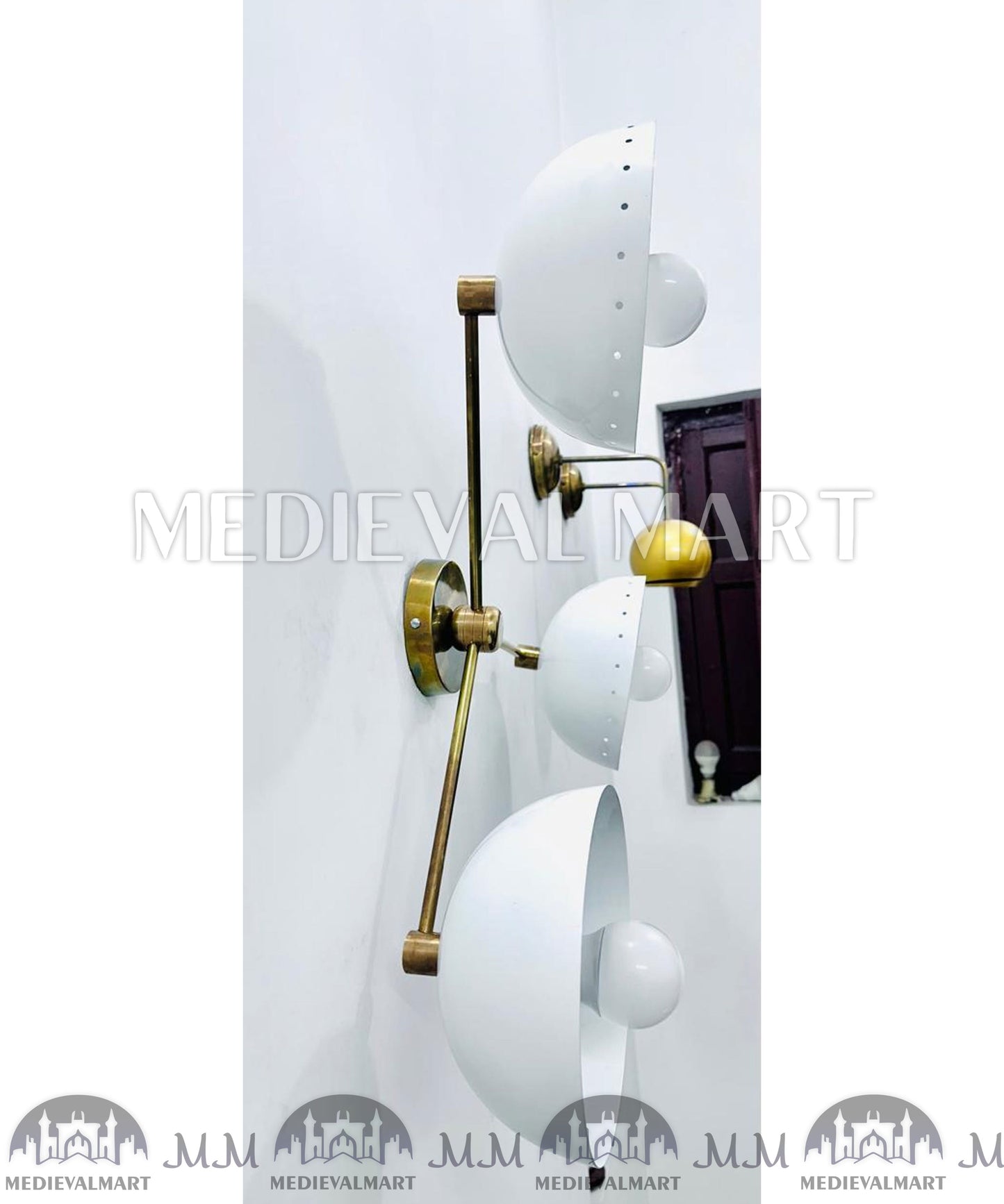 MEDIEVALMART Handmade Brass Sputnik Wall Sconce: Mid-Century Modern Light Fixture