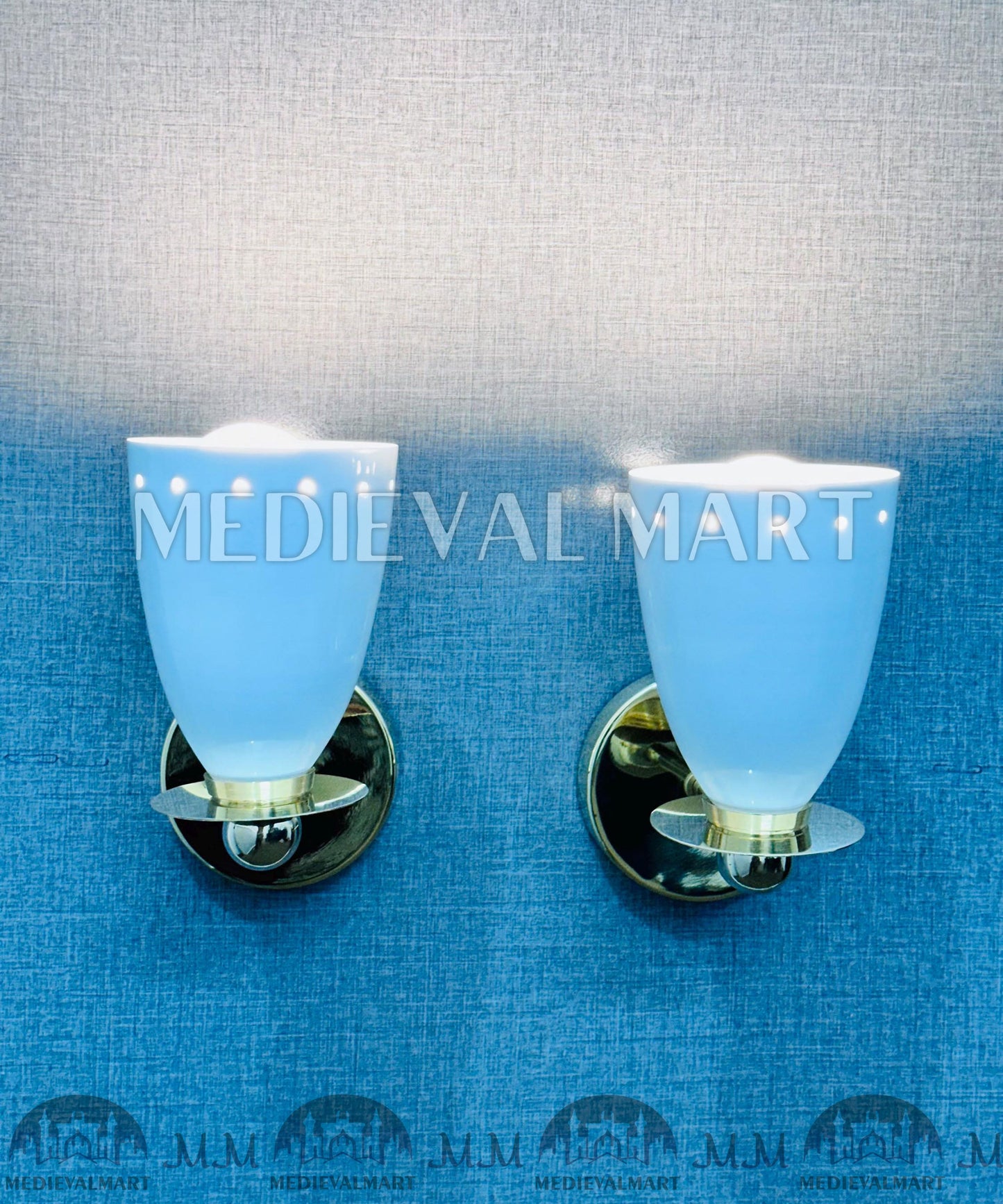 MEDIEVALMART Handmade Brass Wall Sconce: Modern Italian Lighting Fixture