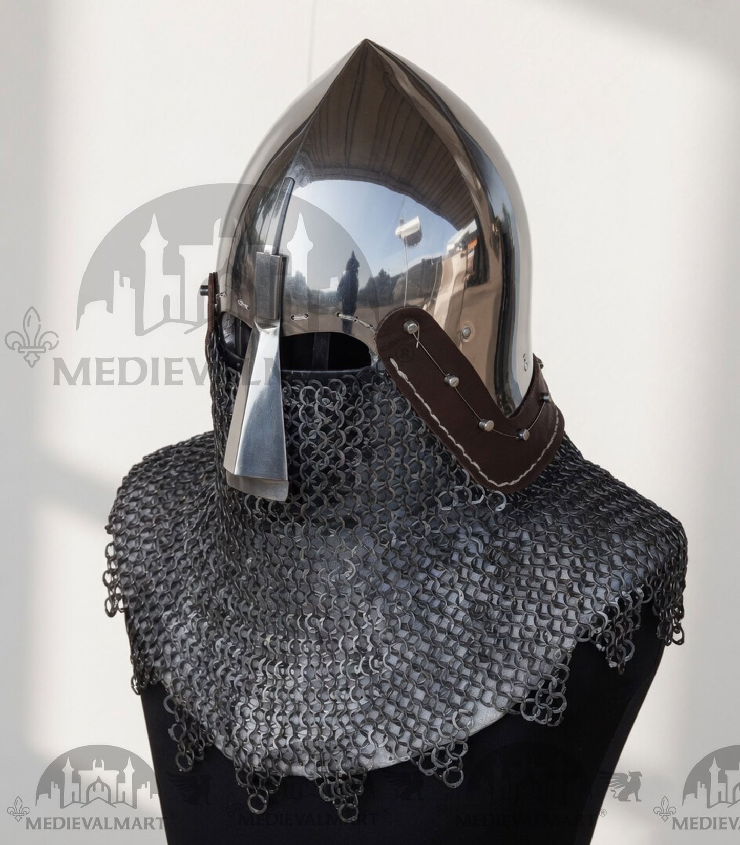 MEDIEVALMART IX Century European Nasal Bascinet Helmet for HMB; SCA; Buhurt