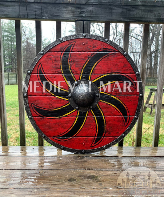 MEDIEVALMART Valhalla Viking's Ivar the Boneless Warrior  Battle’s Viking Wooden Shield | Gifts For Dad