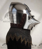 MEDIEVALMART XIV Century Medieval Houndskull "Lorenzo" Bascinet Visor Helmet HMB; IMCF