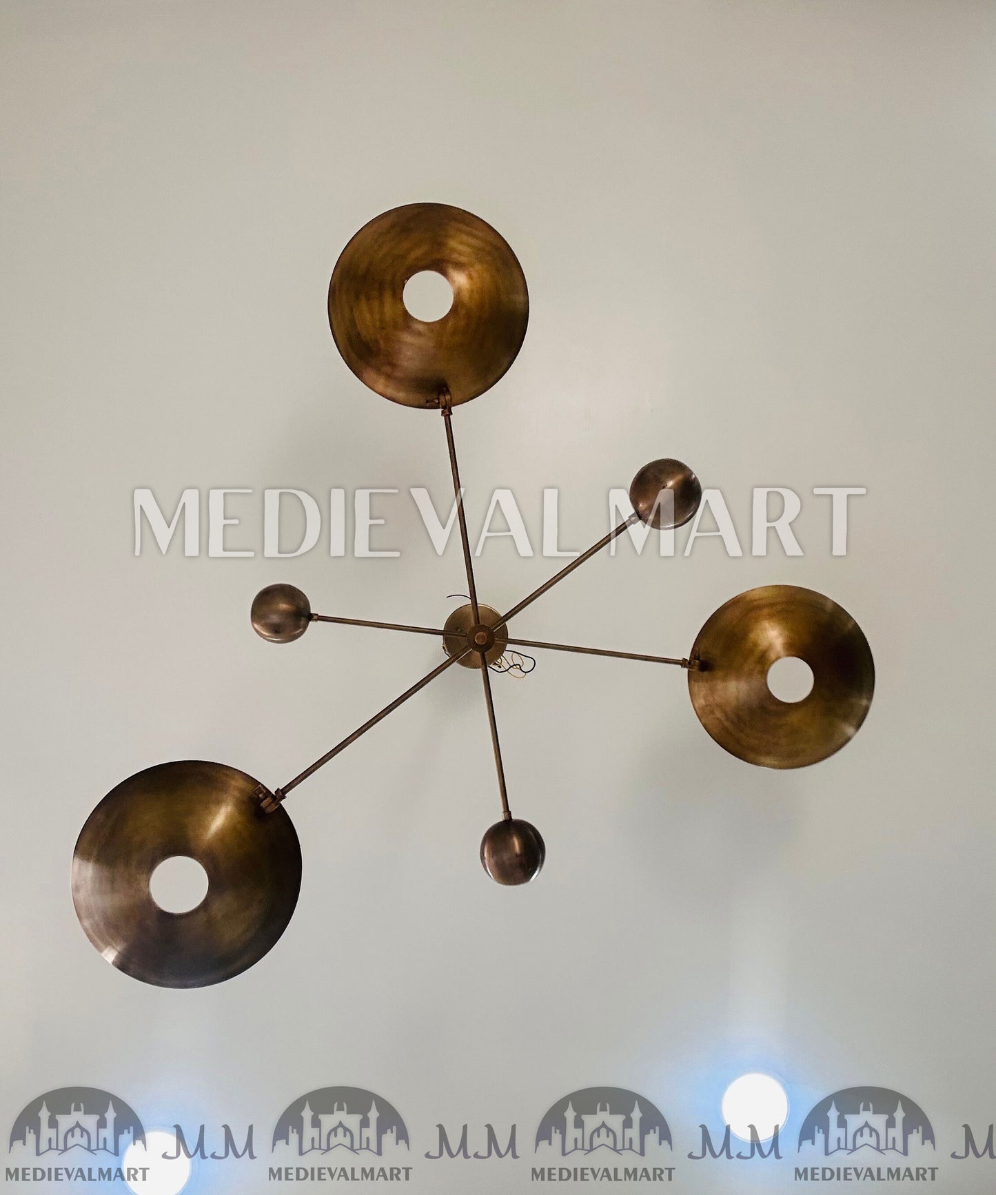 MEDIEVALMART Handmade Modern Sputnik Chandelier | 6-Arm Balancing Light Fixture