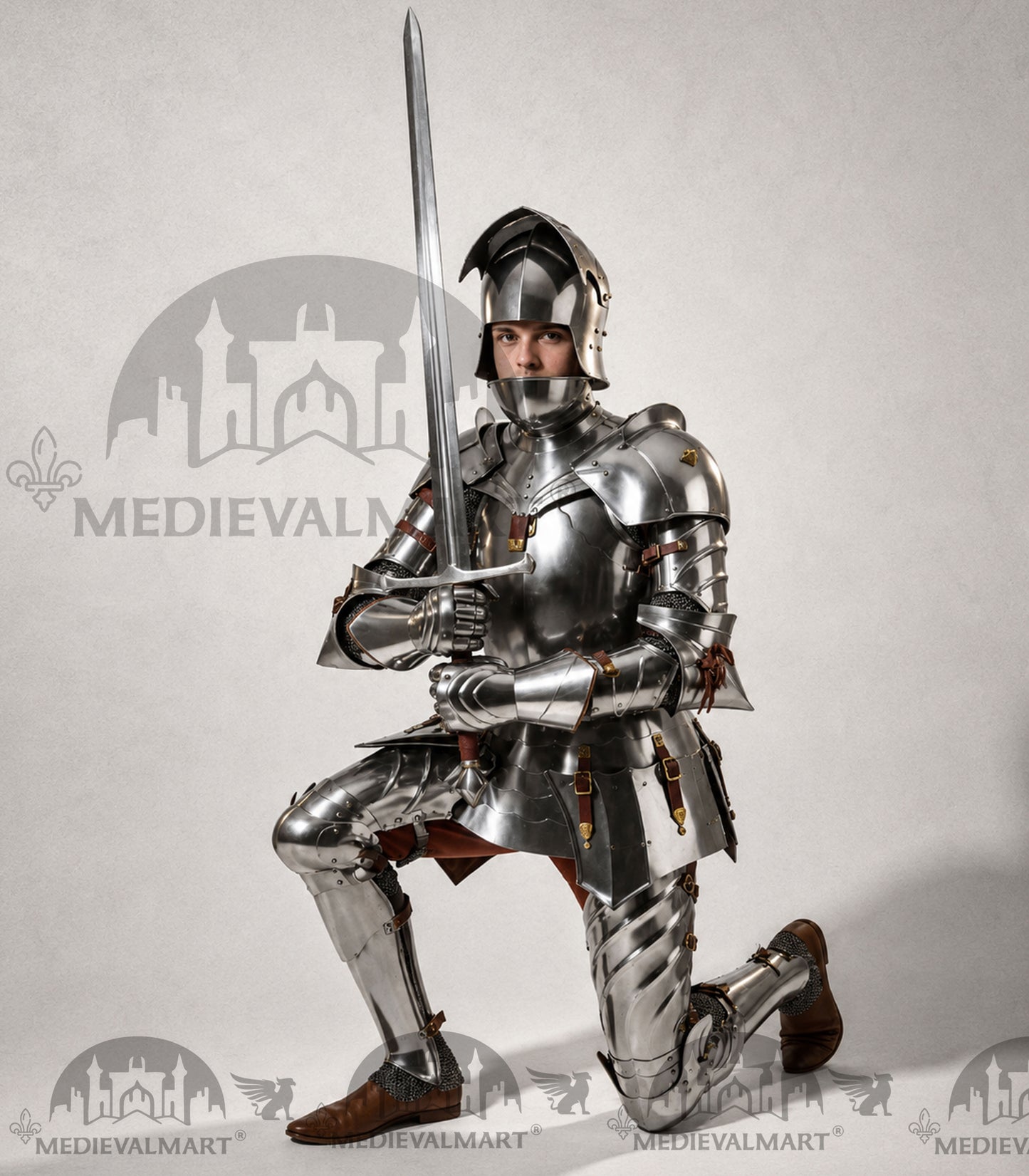 MEDIEVALMART 15th Century Gothic Full Plate Armor | Medieval Knight Suit For Reenactment & Cosplay