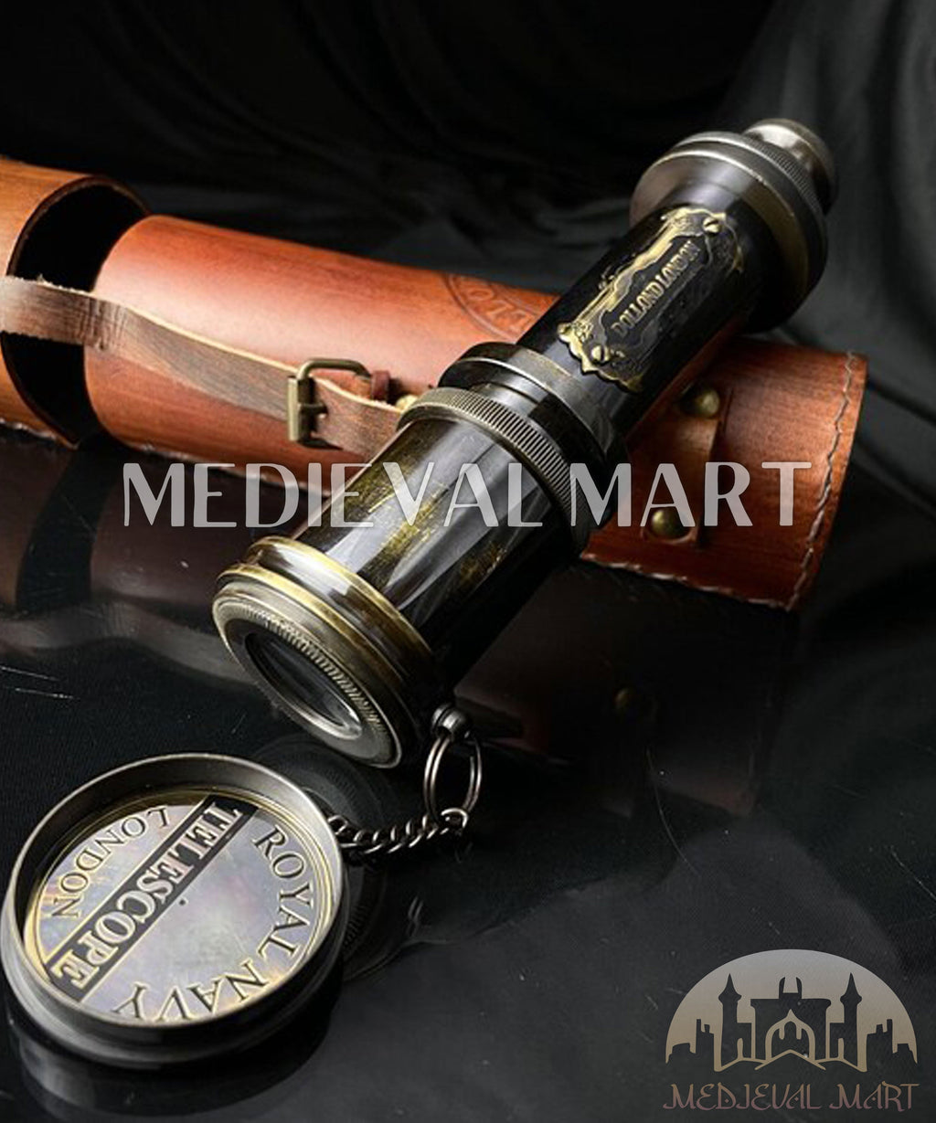 MEDIEVALMART Nautical Brass Antique decor Spyglass/Handheld Telescope for Adventure