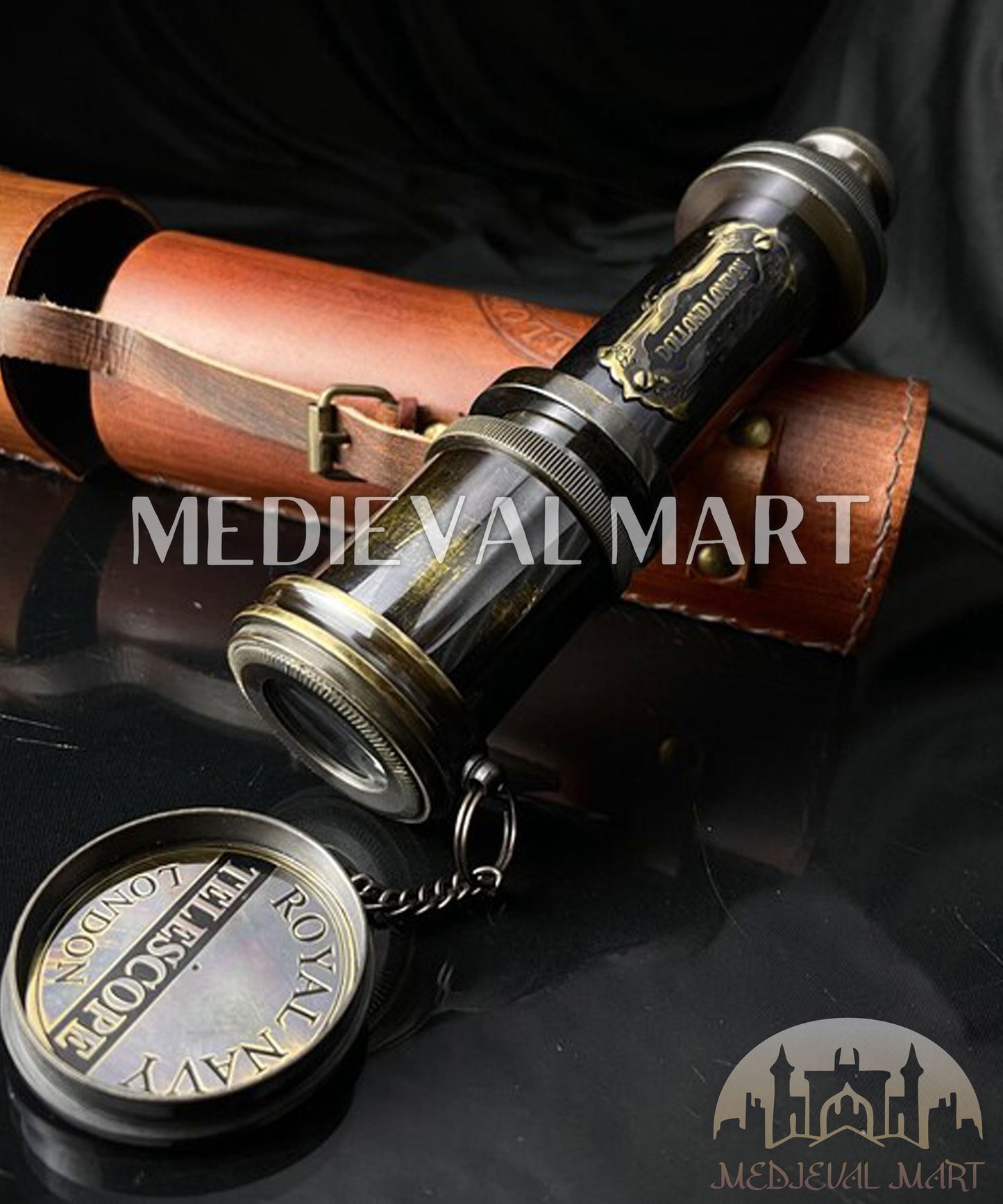 MEDIEVALMART Nautical Brass Antique decor Spyglass/Handheld Telescope for Adventure