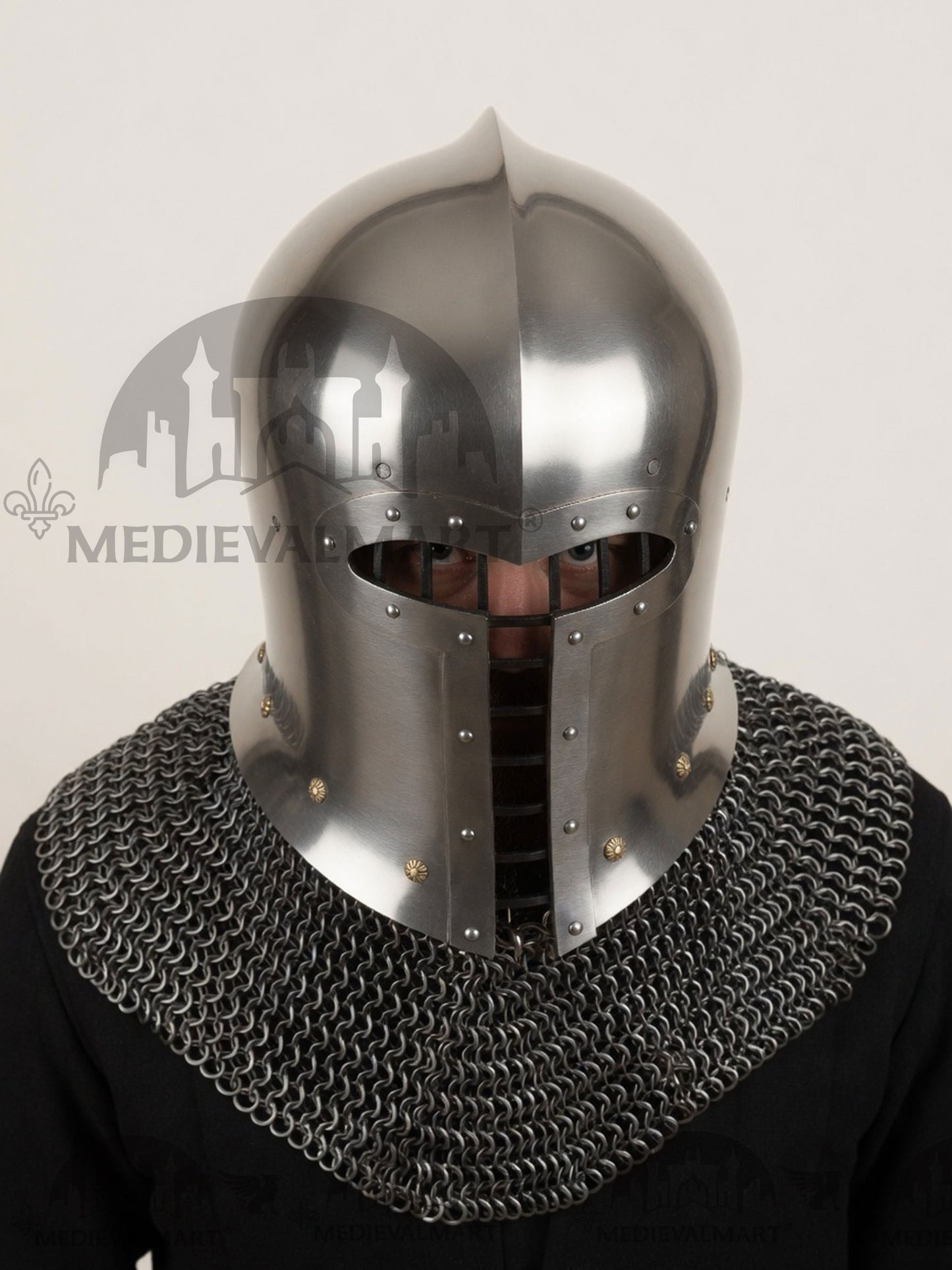 MEDIEVALMART 15th-century Italian war Simple barbute helmet / Best for Reenactment