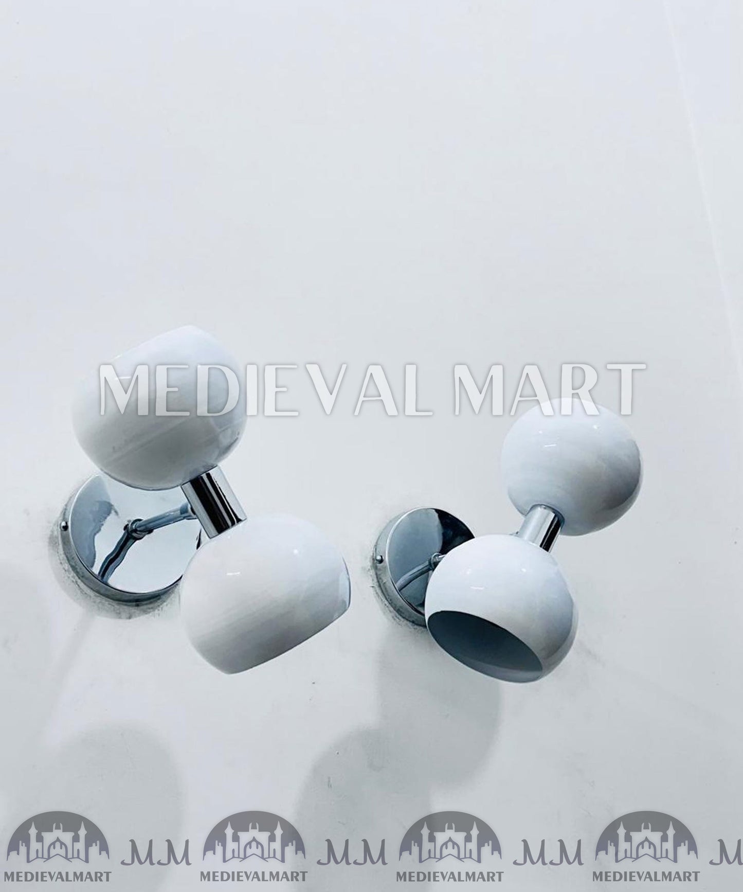 MEDIEVALMART Mid Century Italian Stilnovo Diabolo Wall Sconce Light Pair