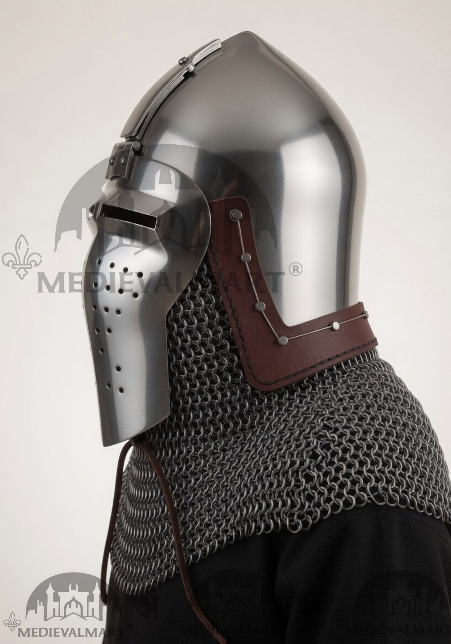 MEDIEVALMART Extreme Collection of Medieval Bascinet Longface Buhurt kalpvissior Helmet