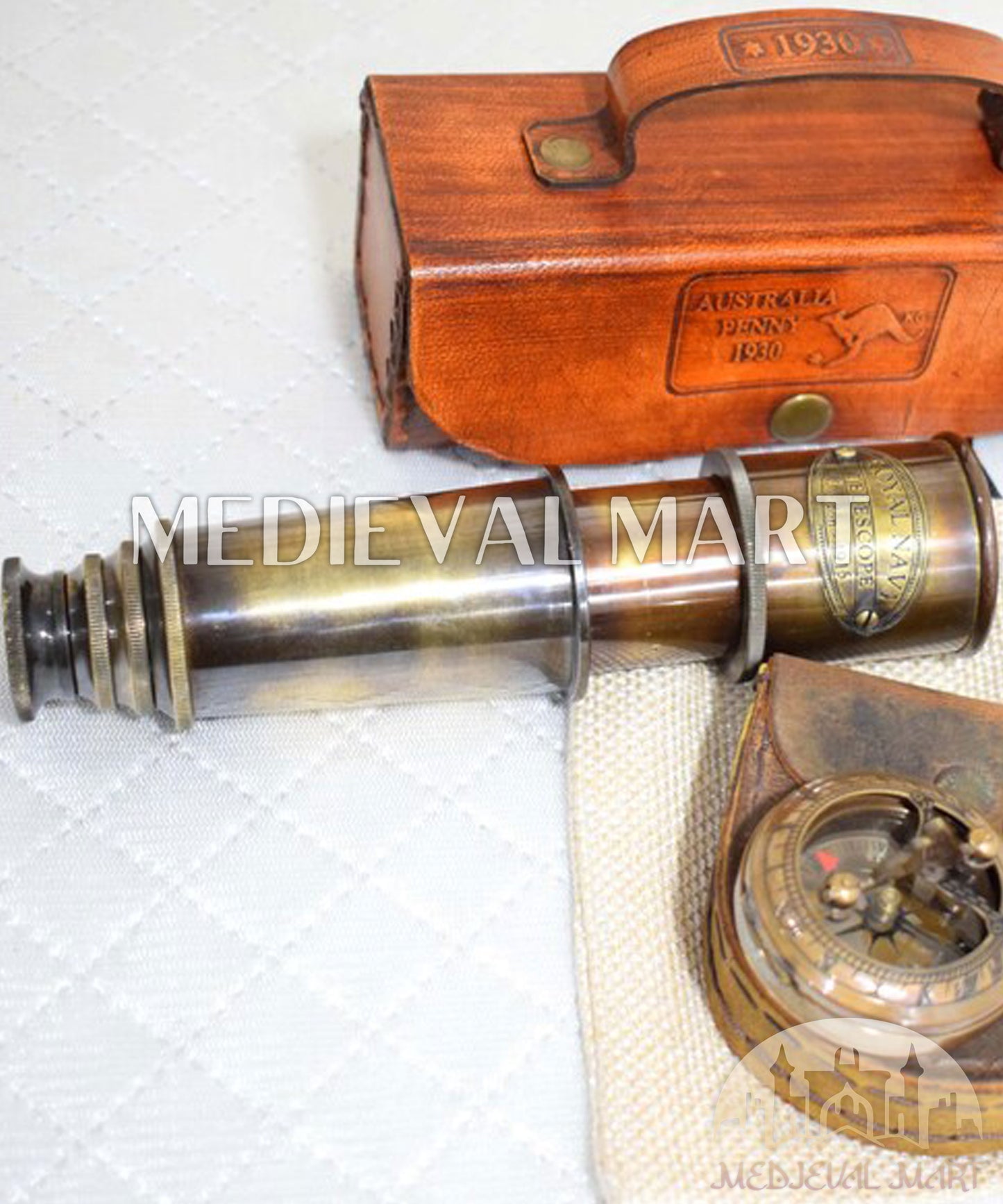 MEDIEVALMART Nautical Personalized Working Telescope Pirates Spyglass Gift For Dad