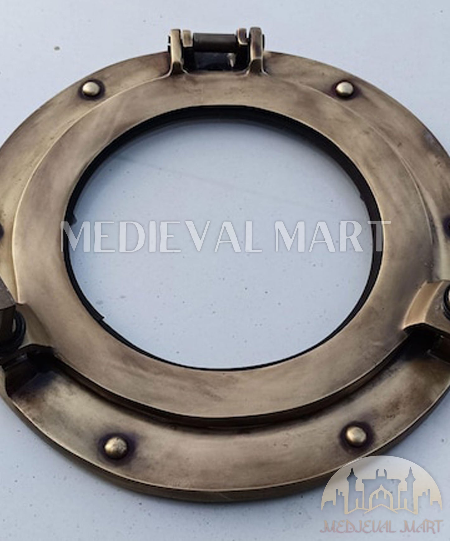 MEDIEVALMART Antique Brass Finish Maritime Ship Porthole