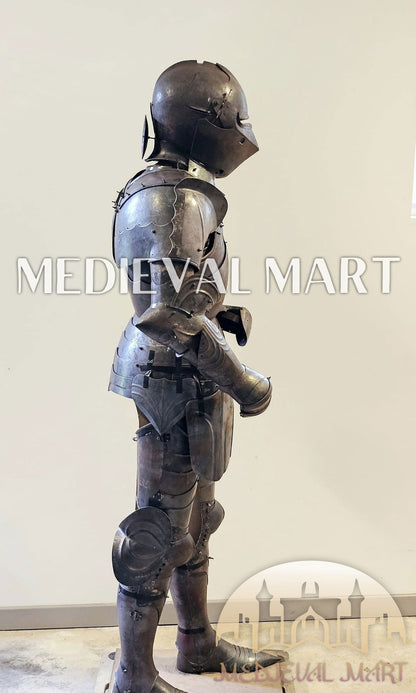 MEDIEVALMART 15th Century Medieval Knight Combat Full Body Armor W/O Polish for Antique Touch
