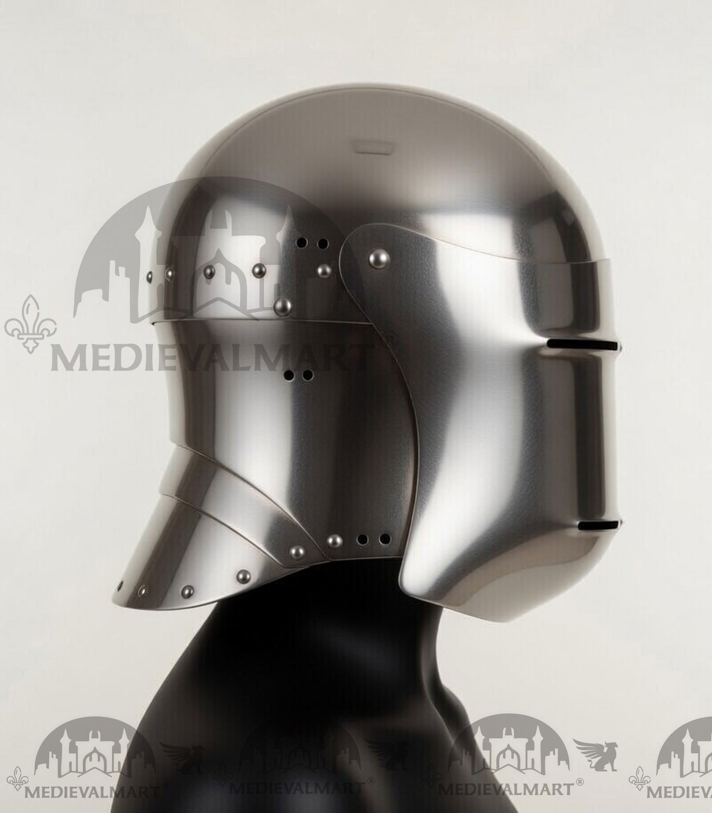 MEDIEVALMART Medieval Steel German knight Sallet head armor "The Kingmaker" Helmet