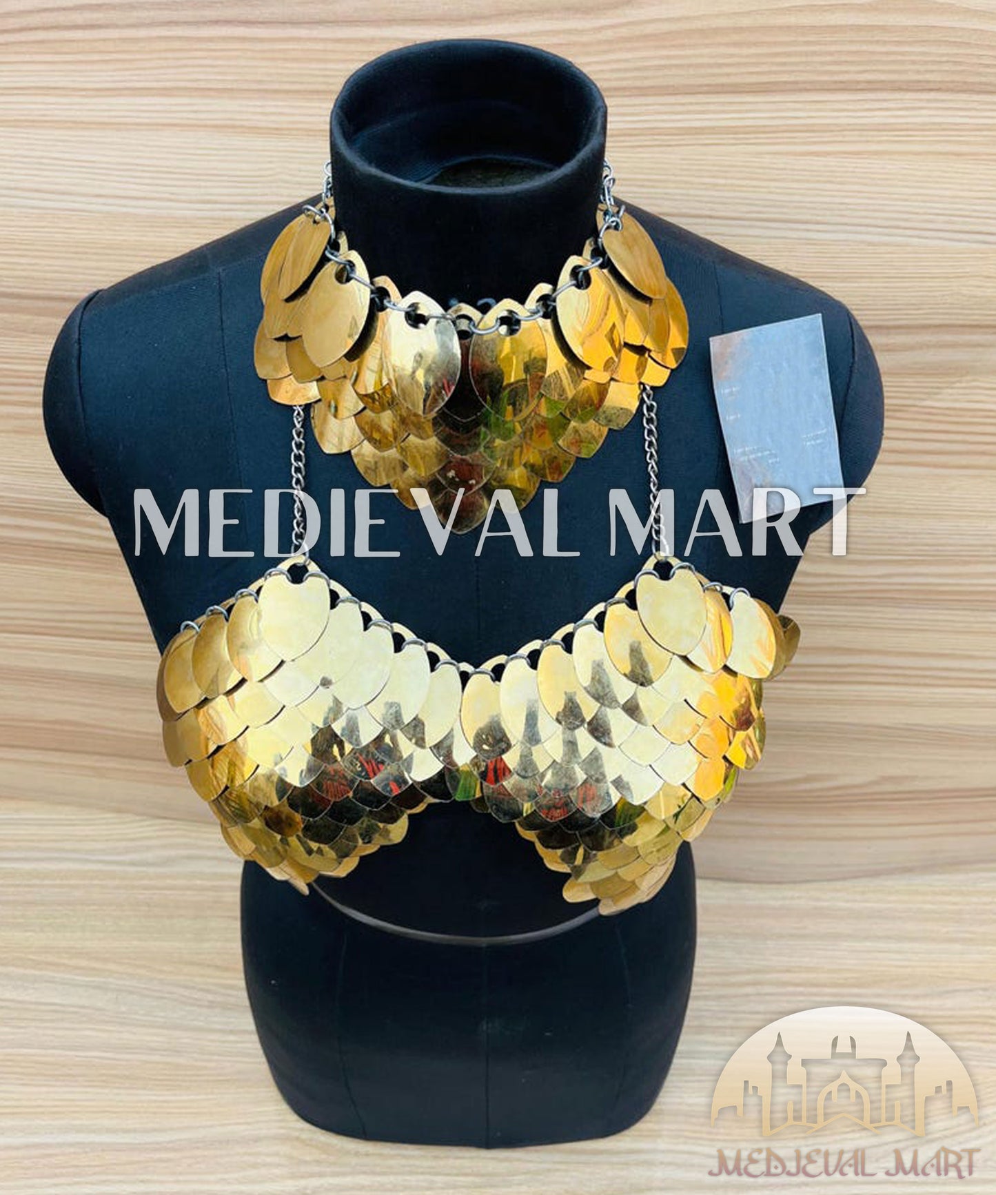 MEDIEVALMART Women’s (SunForge) Plate Bra Armor W/H Neck Armor