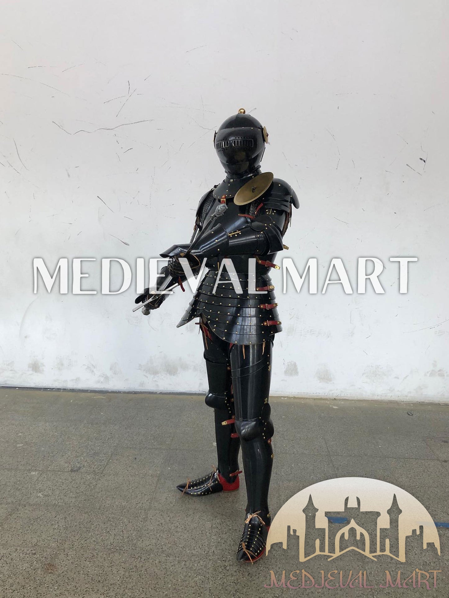 MEDIEVALMART Medieval Knight Katernbrust Full Body Armor Set W/H Sword