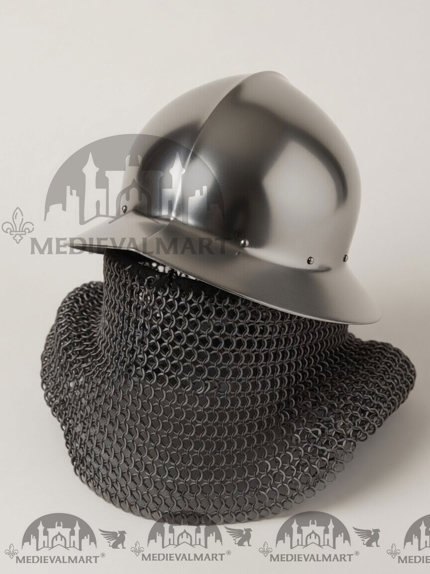 MEDIEVALMART Casque Celleta médiéval pour homme avec cotte de mailles