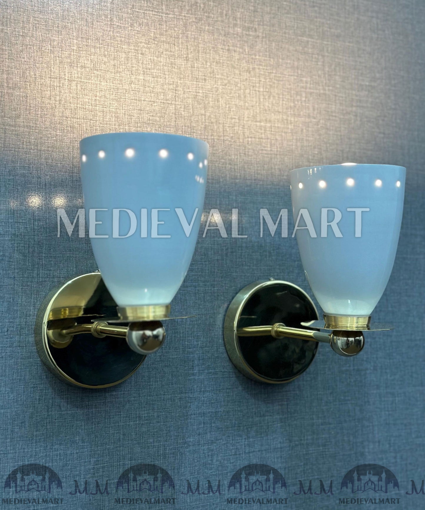 MEDIEVALMART Handmade Brass Wall Sconce: Modern Italian Lighting Fixture