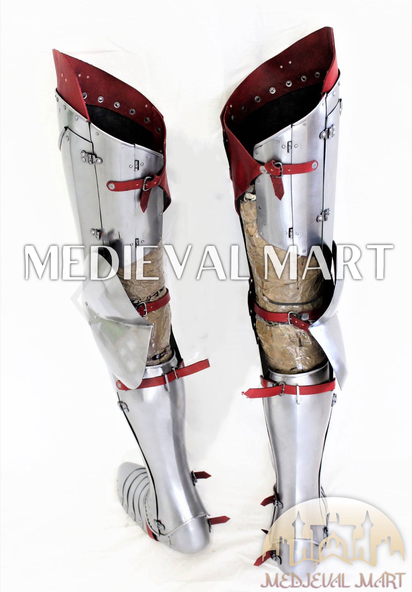 MEDIEVALMART Medieval Knight Full Legs Armor "Buff Polish"