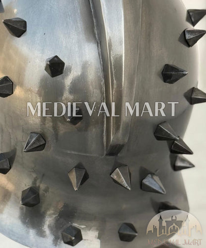 MEDIEVALMART "Gladiator" Antique Black Knight Roman Soldier Helmet W/H Free Stand | Gladiator Props