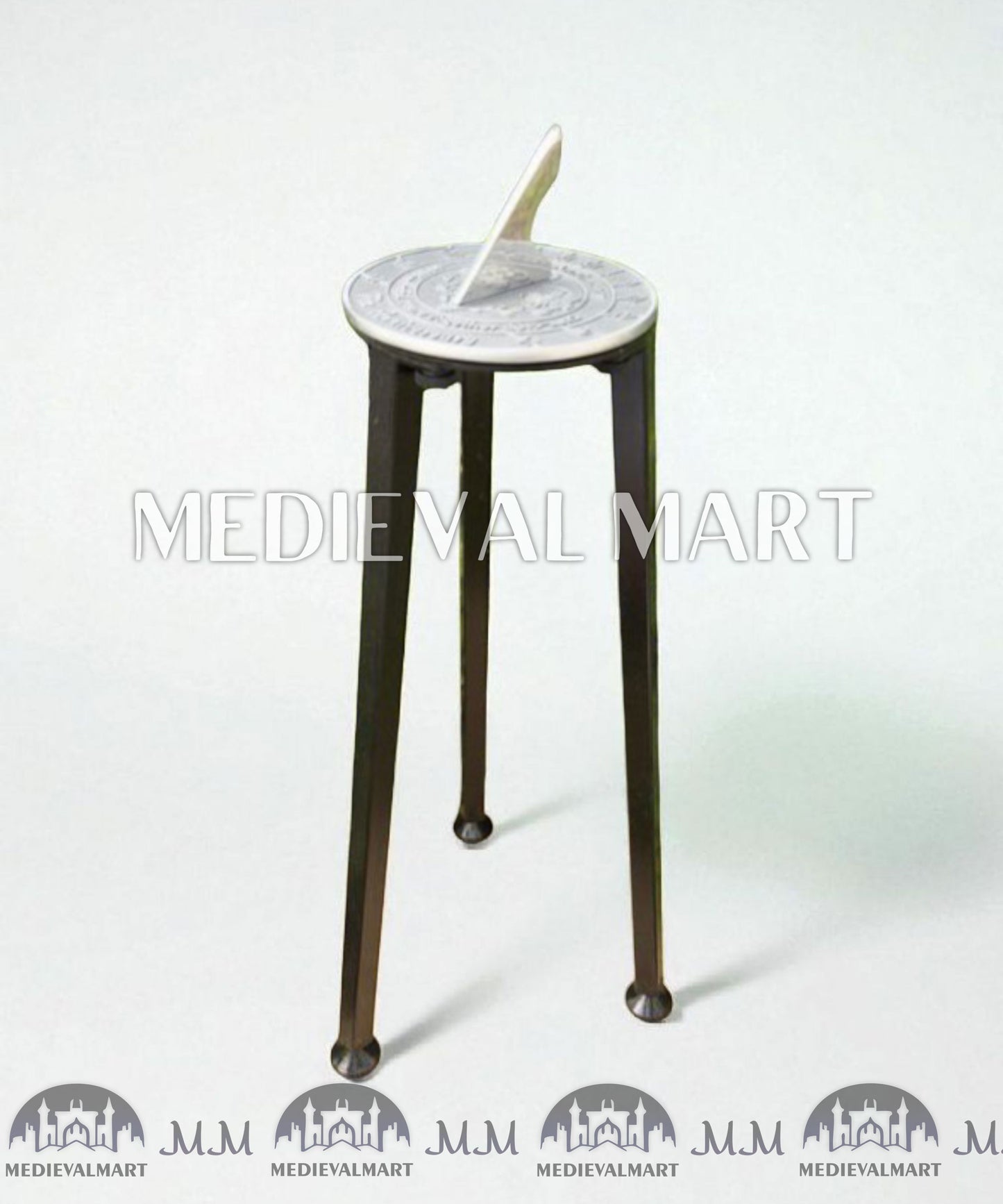 MEDIEVALMART 10th "Wonderful Years" Tin Anniversary Sundial Clock Best Gift For Anniversary Day
