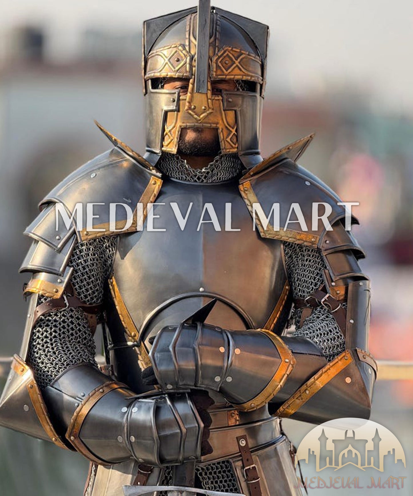MEDIEVALMART Moria Dwarf Dwarven Steel Knight Armor Suit Full Body Armor
