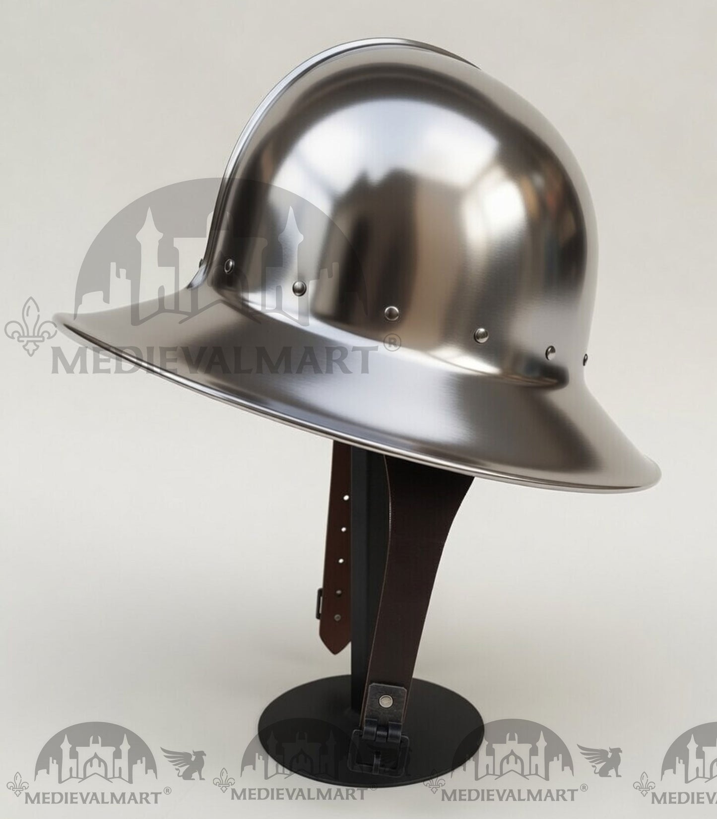 MEDIEVALMART Medieval Steel Battel Ready Kattle Helmet / Best for Reenactment