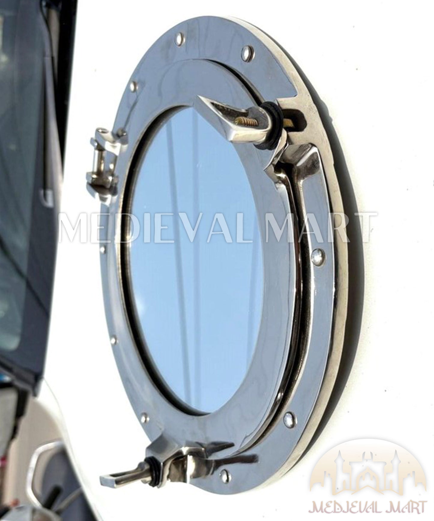 MEDIEVALMART Z Black Finish Maritime Ship Porthole