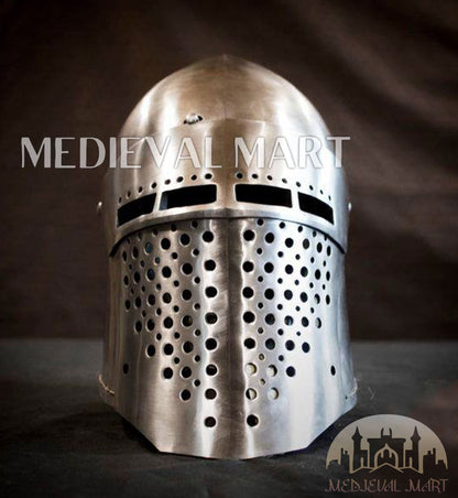 MEDIEVALMART 14th-Century Gothic European knight Modern Fighting Samson Helmet for IMCF