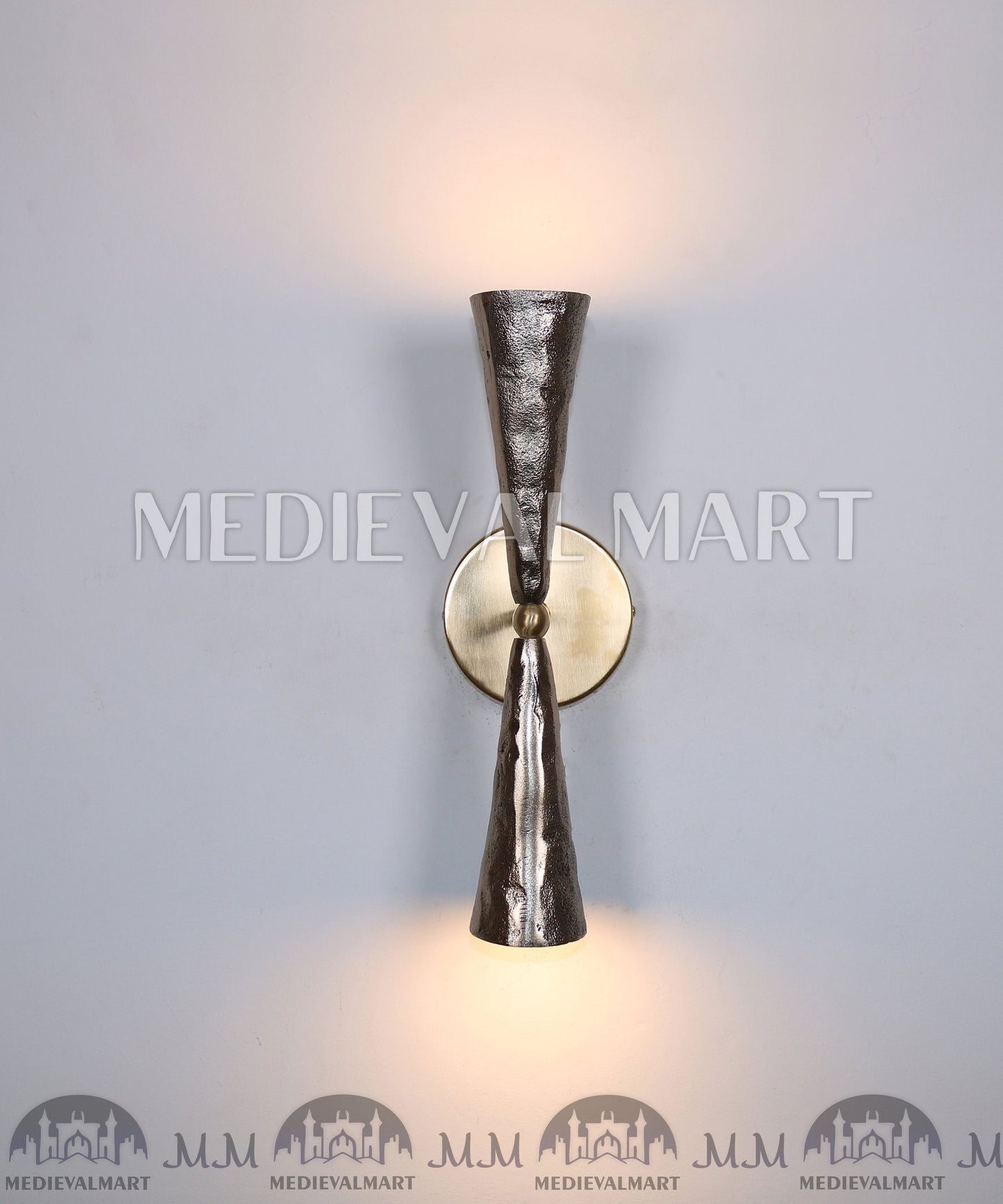 MEDIEVALMART Blackened Brass Wall Lighting , Brass Wall Lamp Vanity Light Fixture Wall lamp