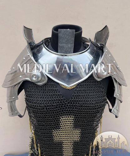 MEDIEVALMART (Isolara Dragonplate) Women’s Armor W/H Black (Dragonfang) Jesus Chainmail