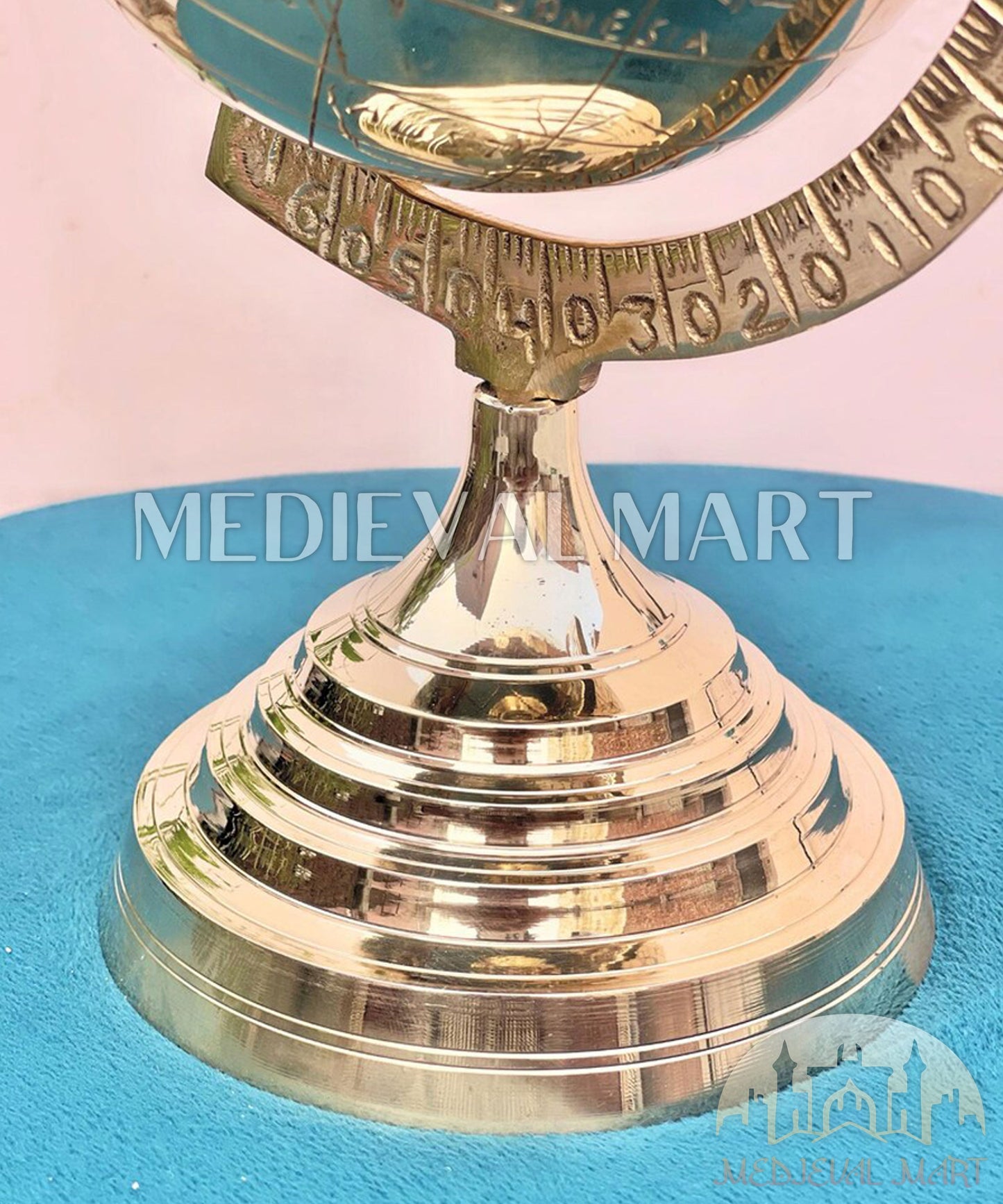 MEDIEVALMART Full Brass Armillary Sphere Globe Celestial Rotating World | Christmas Gifts, Gift for Dad, Gift for Mom