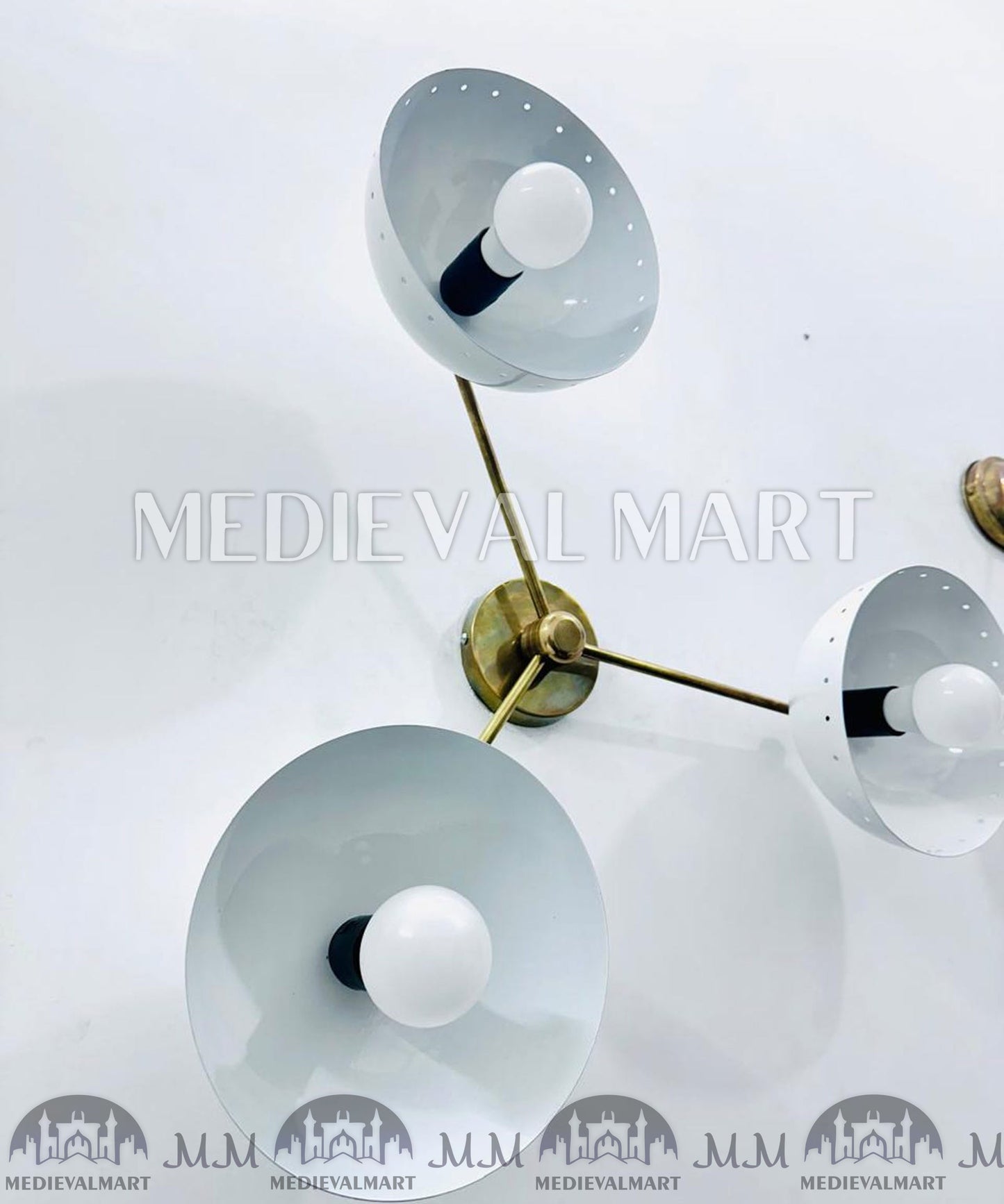 MEDIEVALMART Handmade Brass Sputnik Wall Sconce: Mid-Century Modern Light Fixture