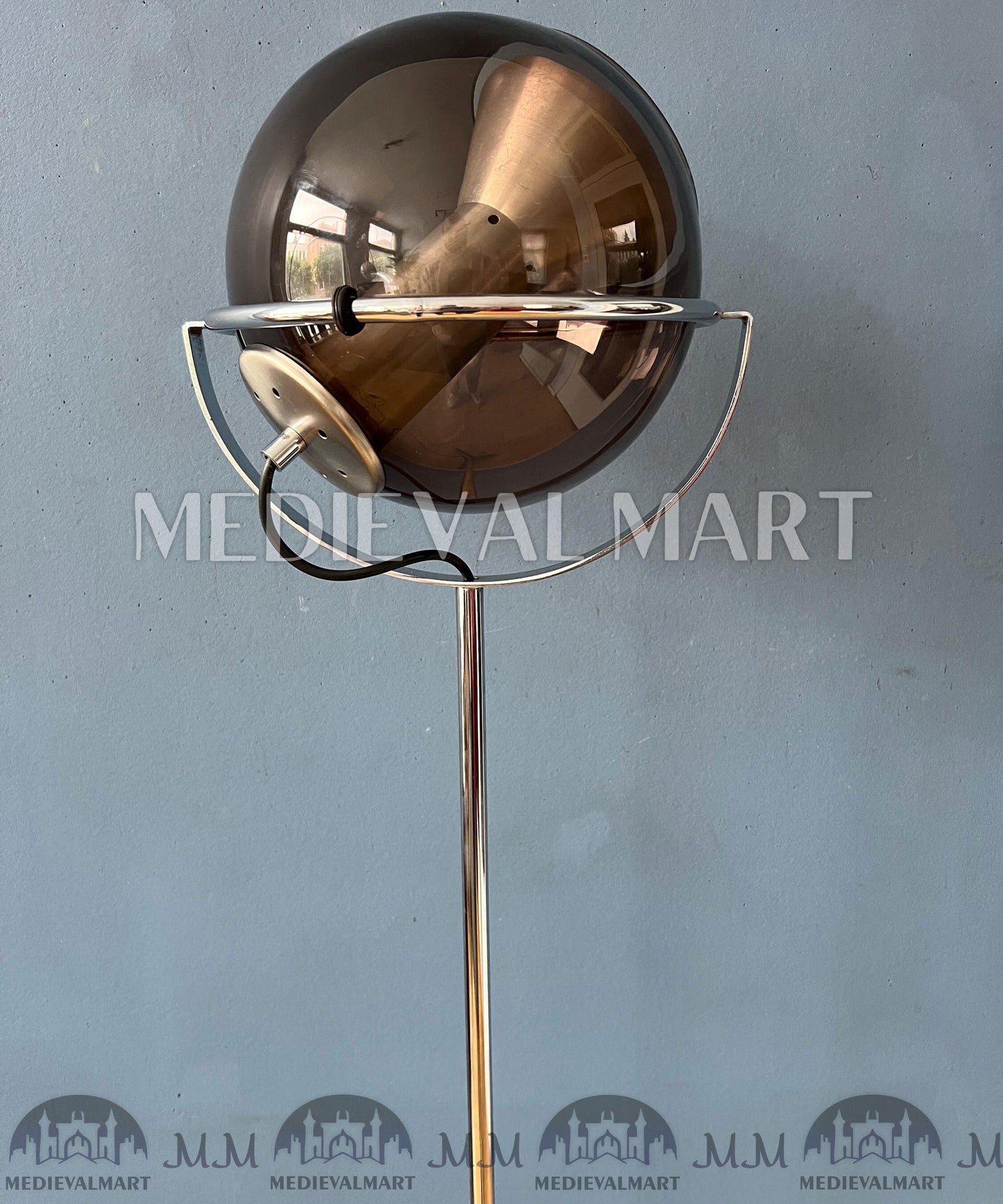 MEDIEVALMART Vintage Raak Space Age Globe Eyeball Floor Lamp by Frank Ligtelijn