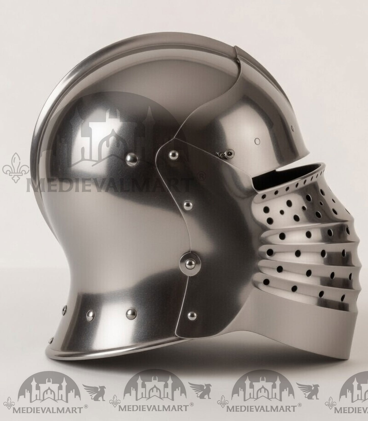 MEDIEVALMART XV Century Medieval North Italian face Sallet W/H Bellows Visored Late Helmet