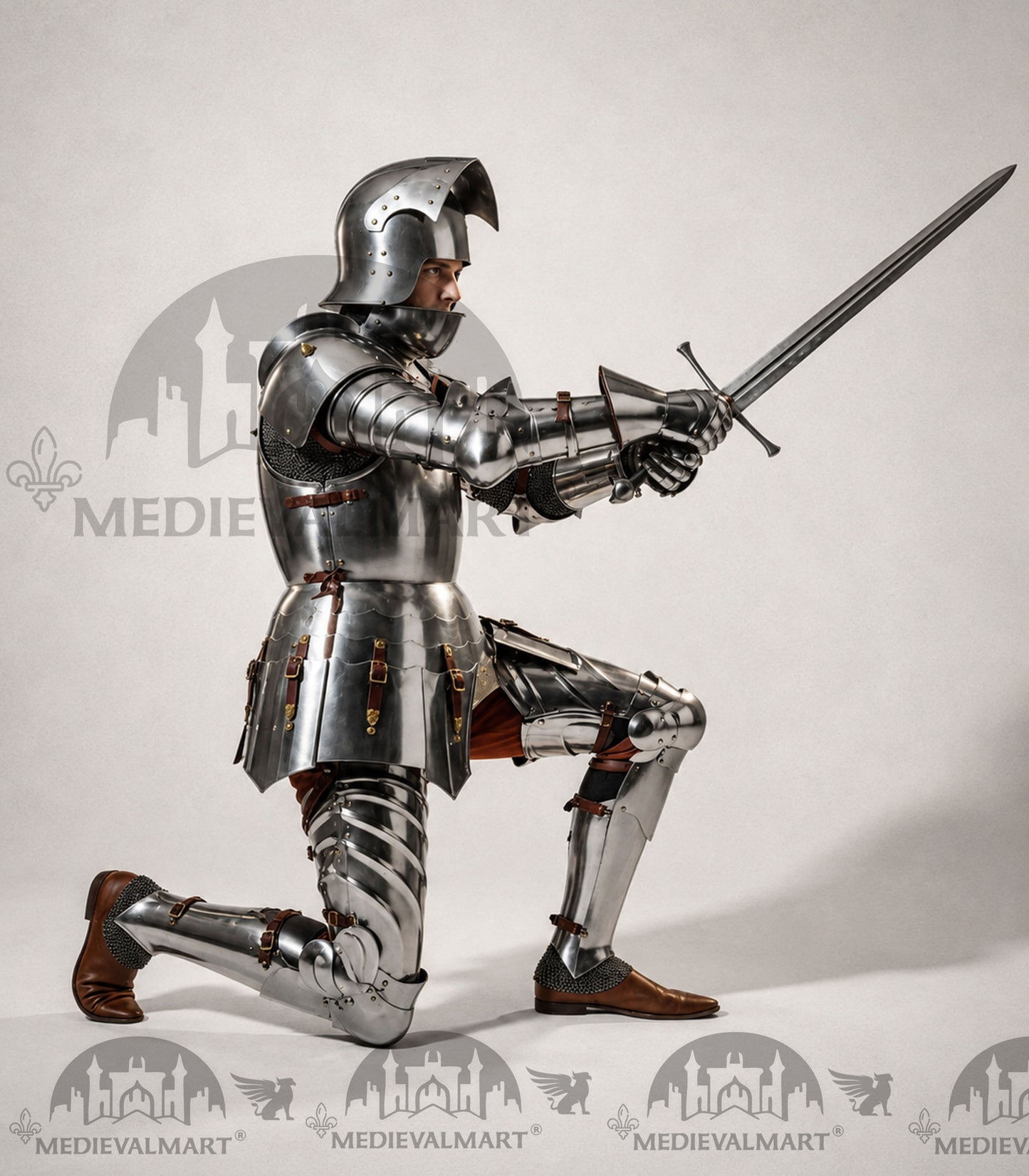 MEDIEVALMART 15th Century Gothic Full Plate Armor | Medieval Knight Suit For Reenactment & Cosplay