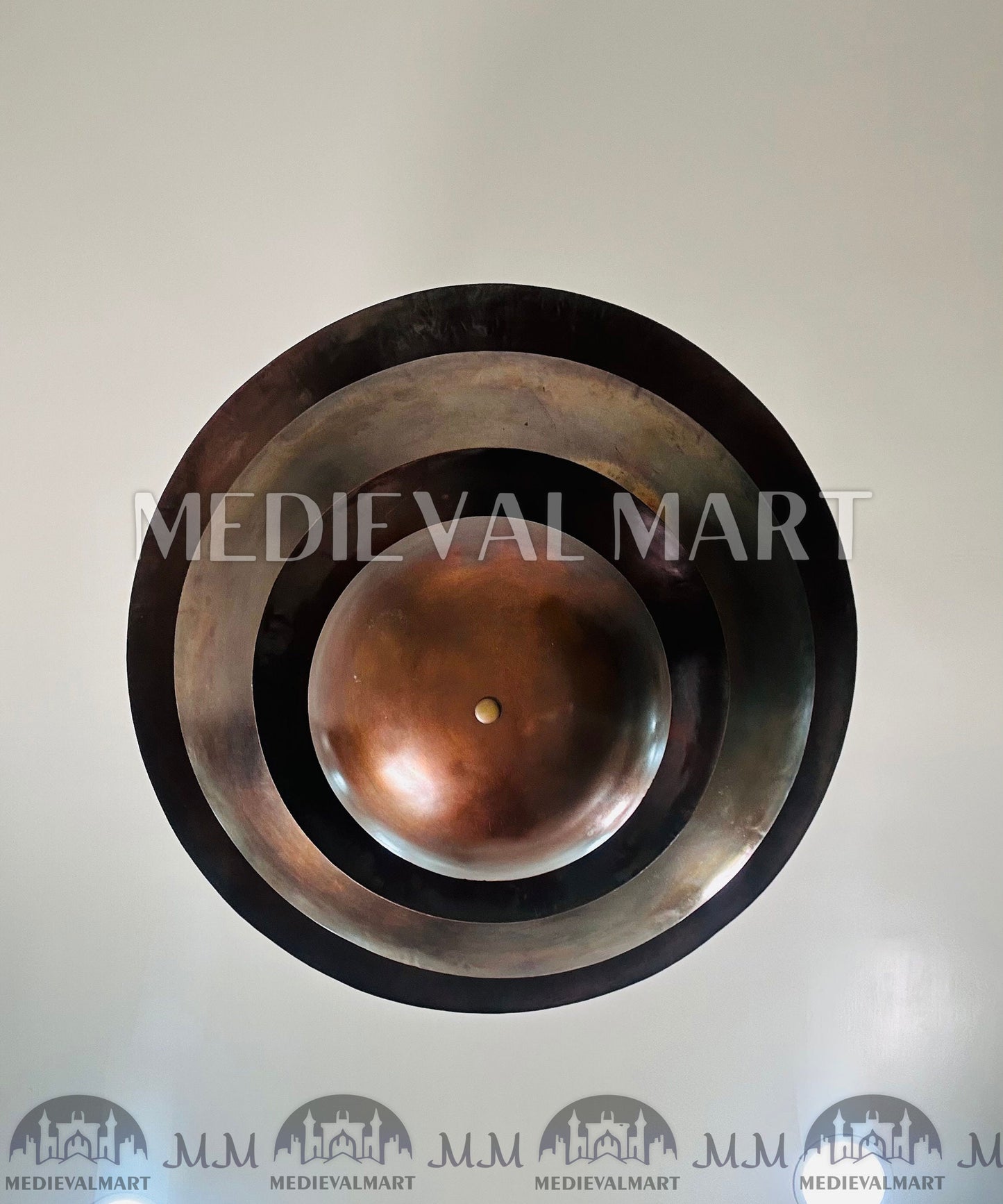 MEDIEVALMART Handcrafted Raw Brass Chandelier: Mid Century Modern Ceiling Light