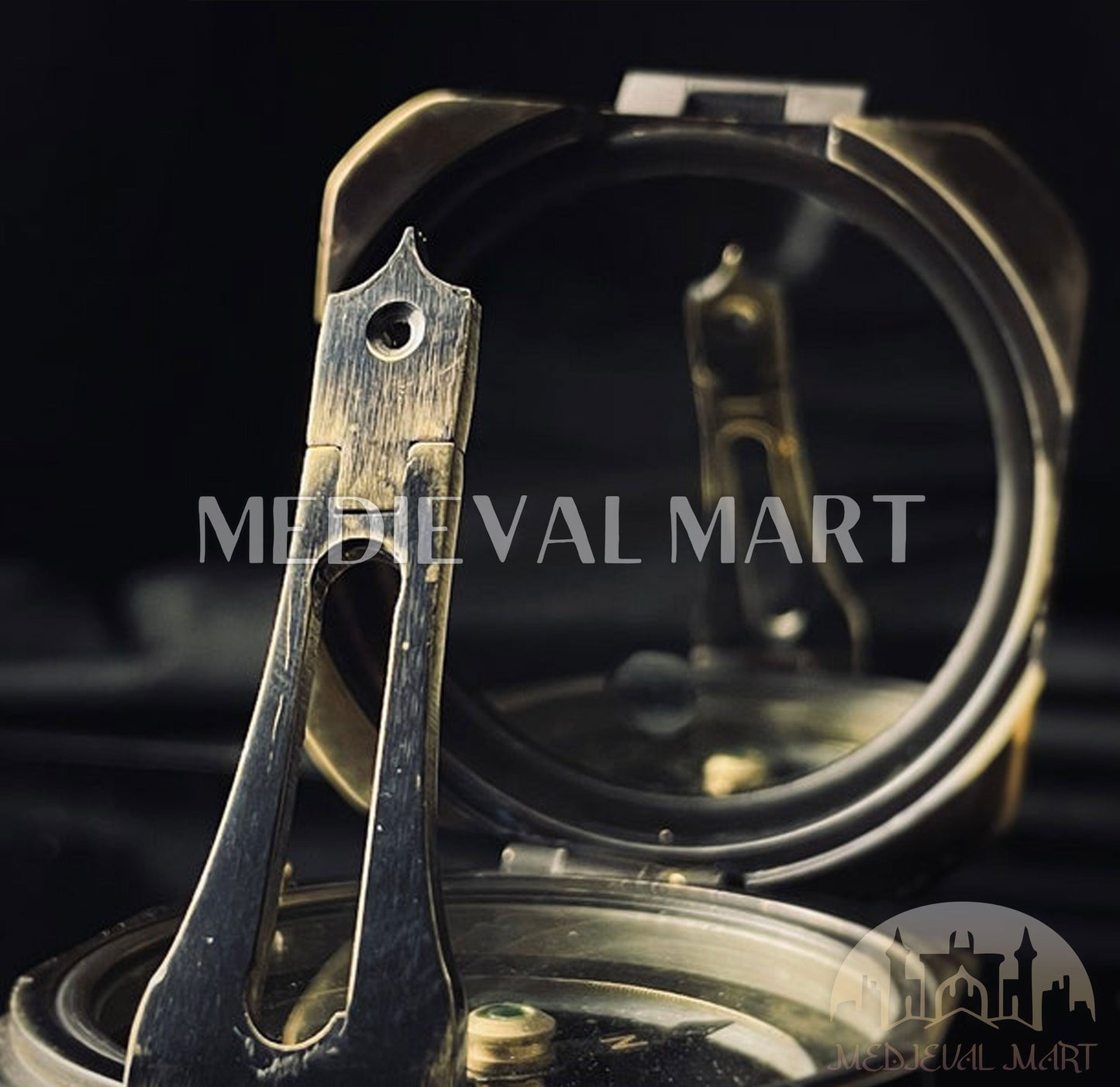 MEDIEVALMART Antique Working Brass Brunton Compass Unique Marine Antique Finish | Gift For Mom, Dad